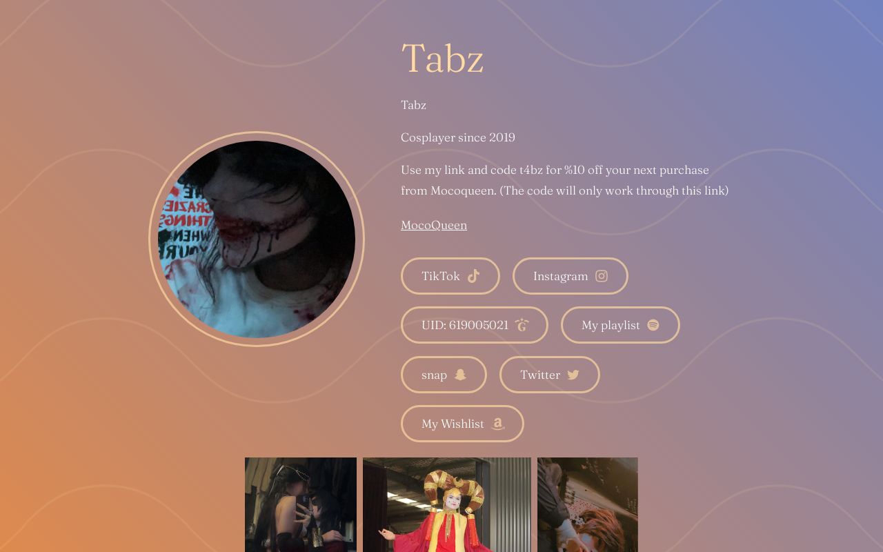 Carrd profile picture for @tabzy